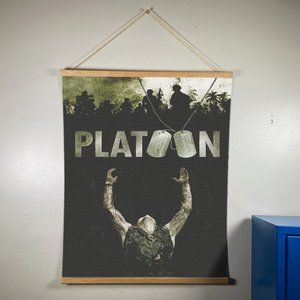Platoon Canvas Wooden Gold Hanger